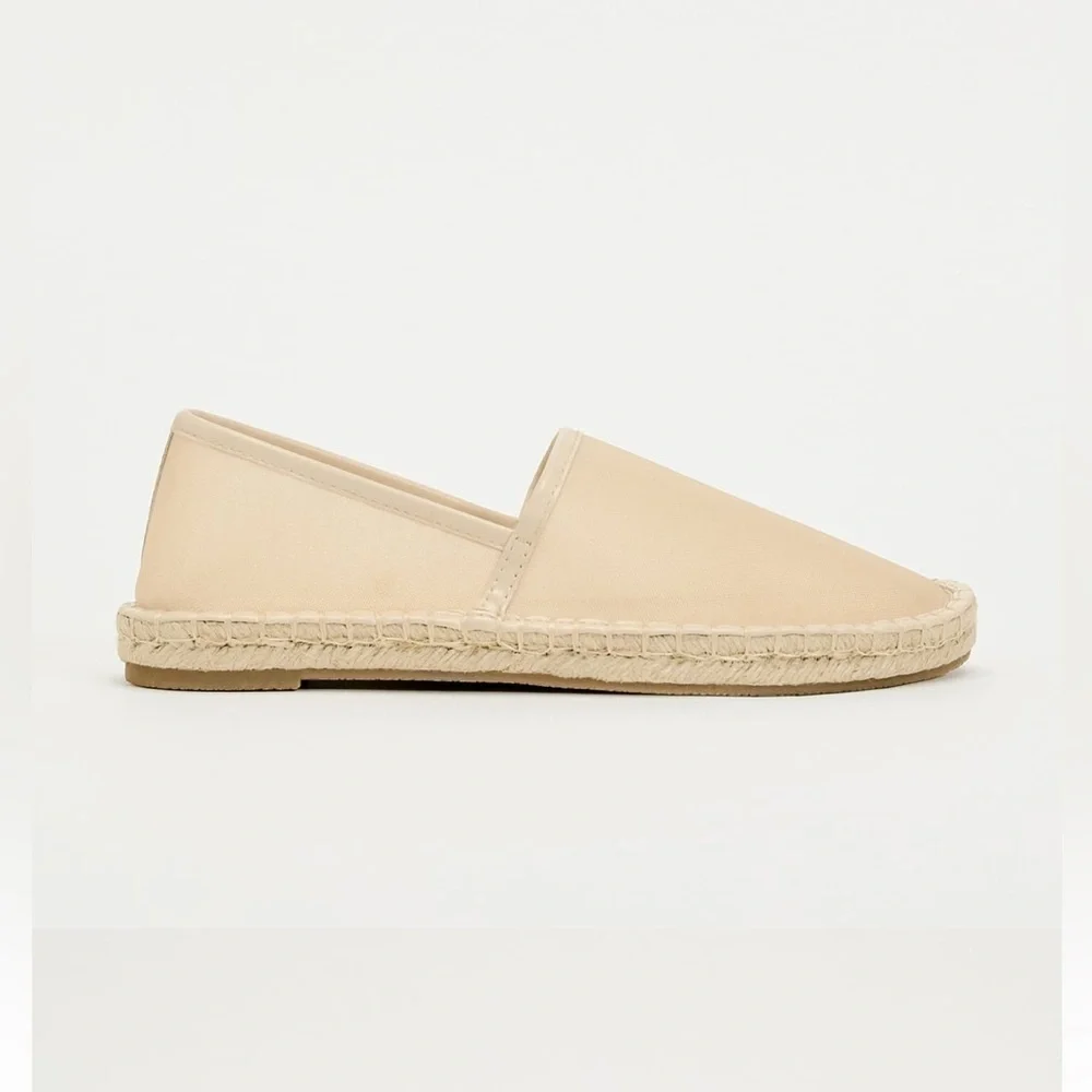 New ZARA Mesh Espadrilles With Jute Sole